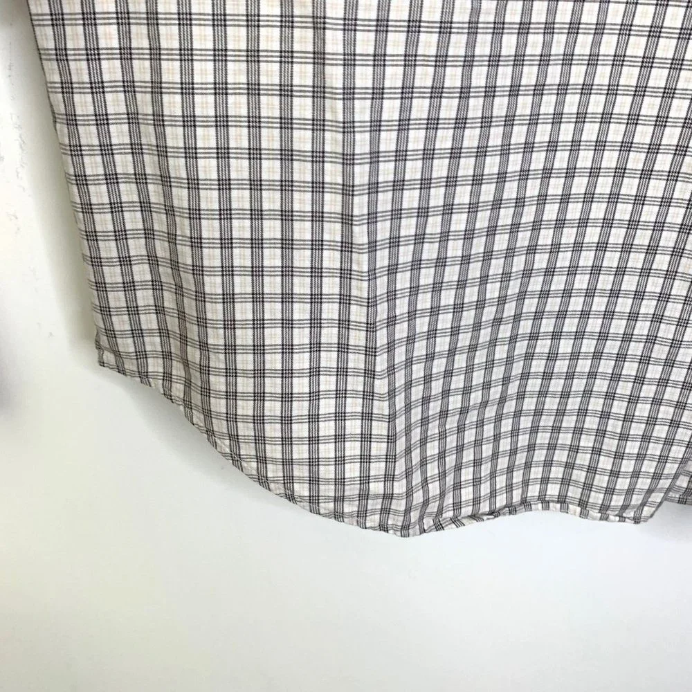 J.Crew Glencheck Tartan Texture Shirtings Button‎ Down Long Sleeve Shirt Sz L